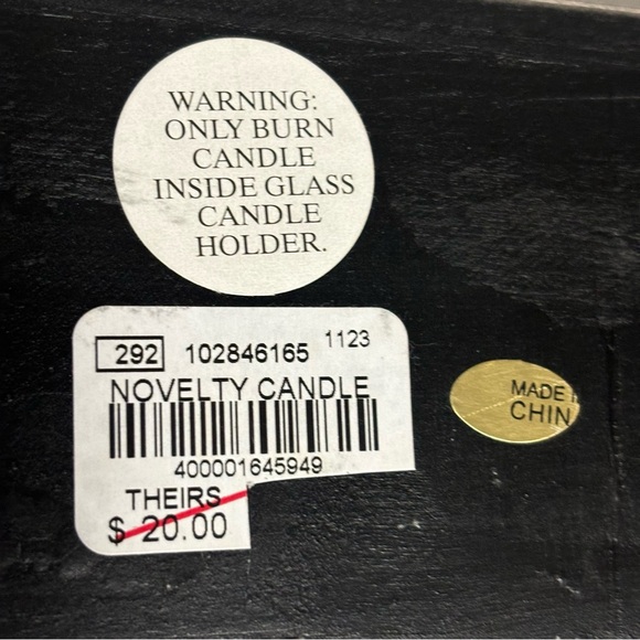 Coffee cappuccino bar three candles & coffee cup hook black LIKE NEW NEVER USED - Picture 6 of 8